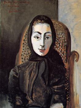 Pablo Picasso : jacqueline with a black shawl
